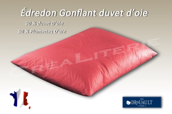 Edredon gonflant Prestige Drouault 50 % duvet Oie et 50 % plumettes oie de haute qualité Fabrication Française