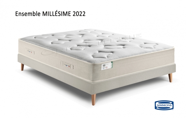Ensemble Simmons Millésime 2022 (série limitée) 781 ressorts ensachés Sensoft Évolution® Fabriqué en France
