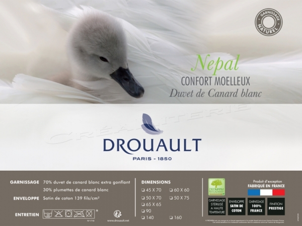 oreiller duvet nepal duvet canard par drouault