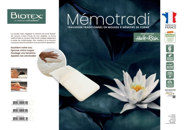 traversin biotex memotradi mousse memoire de forme par biotex 1