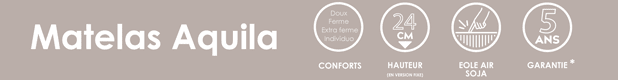 matelas andré renault aquila 24 cm, Éole air soja fabriqué en france