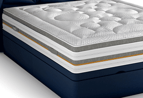 matelas andré renault maya 31 cm, ressorts ensachés miniaturisés + elastorem soja fabriqué en france