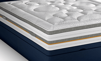 matelas andré renault maya 32 cm, ressorts ensachés miniaturisés + elastorem soja fabriqué en france