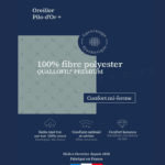oreiller drouault pilo d'or plus premium fibre creuse siliconée quallofil®, premium gonflant aerien fabriqué en france