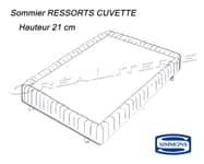 simmons sommier ressorts ensaches cuvette 22 cm