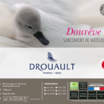 surmatelas drouault dourêve 1700 gr/m² duvet oie et canard haute qualité fabrication française