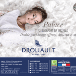 surmatelas drouault palace naturel 1020 g/m² en duvet de canard supérieur fabriqué en france