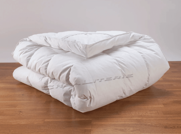 surmatelas drouault palace naturel 1020 g/m² en duvet de canard supérieur fabriqué en france