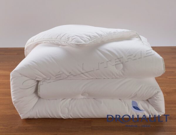 Couette DROUAULT ANGELINE Protect Total  450 g/m², fibre creuse siliconée traitée anti-acariens Fabriquée en France – Image 3