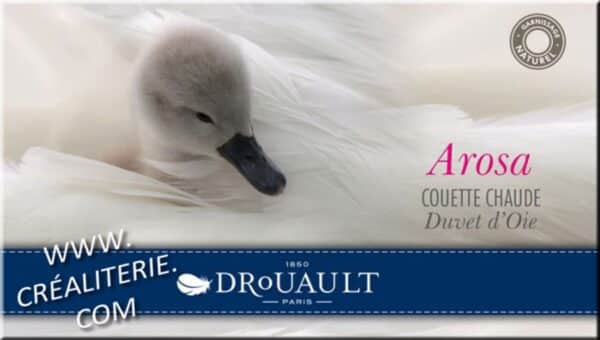 Couette Drouault Arosa 350 g/m² en Duvet Oie blanc extra gonflant traité anti-acariens Proneem® Fabrication Française – Image 2