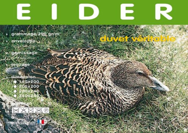 Couette EIDER DROUAULT Haut Luxe 250g/m², en duvet extra de canard Eider origine Islande Fabrication Française – Image 3