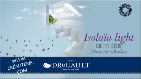 Couette Drouault Isolaia Light 175 g/m², fibre creuse siliconnée supérieure ultra gonflante. Enveloppe en Lyocell Fabrication Française. – Image 2