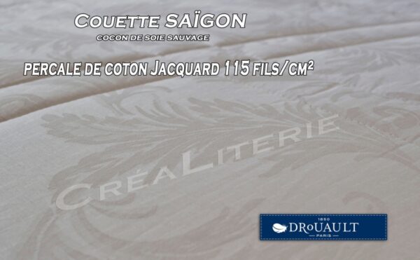 Couette Drouault Soie Saïgon 360 g/m² Soie Naturelle en Coccon de soie Sauvage – Image 5
