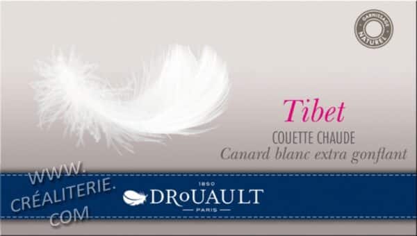 Couette DROUAULT TIBET 450 g/m² en duvet de canard blanc extra gonflant, anti-acariens Proneem® Fabrication Française – Image 2