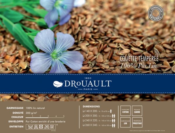 Couette Lin de Drouault 300 g/m² en lin naturel