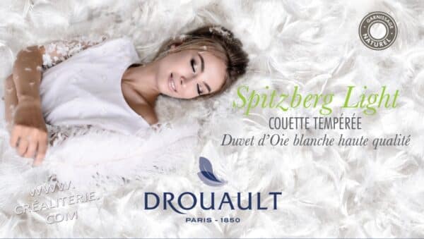Couette Drouault Spitzberg Light 175 g/m² en duvet Oie extra blanc haute qualité traité anti-acariens Proneem® Fabrication Française – Image 7