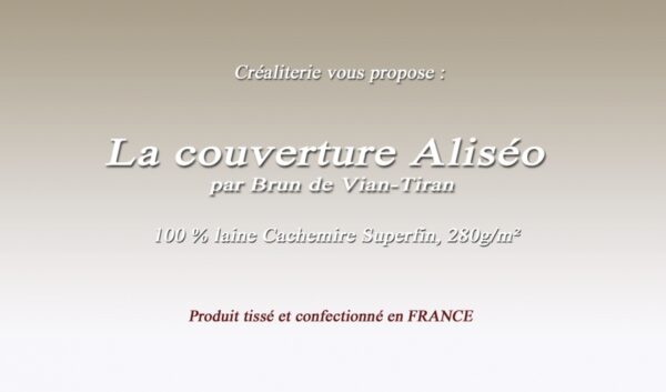 Couverture de lit Aliséo 280 g/m² Brun de Vian-tiran en cachemire fabrication Française – Image 2