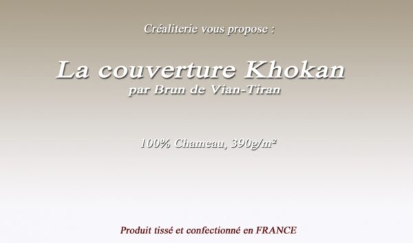 Couverture Khokan 390 g/m² en chameau Fabrication Française