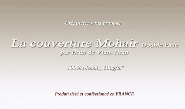 Couverture de Lit Bvt Mohair Double Face 600 gr/m² Brun de Vian Tiran en Mohair Fabrication Française – Image 2