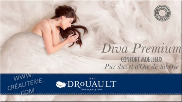 Oreiller Drouault Diva Premium Naturel Duvet d'Oie blanc des neiges de Sibérie haut-luxe Fabrication Française – Image 4