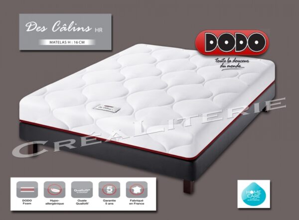 Matelas Dodo Des Câlins HR 16 cm Mousse HR 35 kg/m³ soutien ferme accueil tonique Fabrication Française