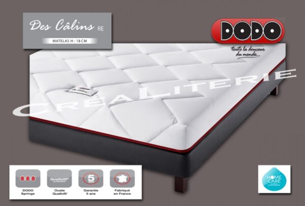 Matelas Dodo Des Câlins RE 18 cm ressorts ensachés accueil douillet soutien ferme Fabrication Française – Image 2