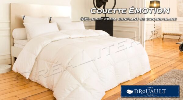 Couette  Drouault Émotion 270 g/m² naturel Duvet de canard blanc, anti-acariens Proneem® Fabrication Française – Image 3