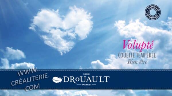 Couette Drouault Volupté 300 g/m² tempérée fibre polyester creuse siliconée Fabrication Française – Image 2