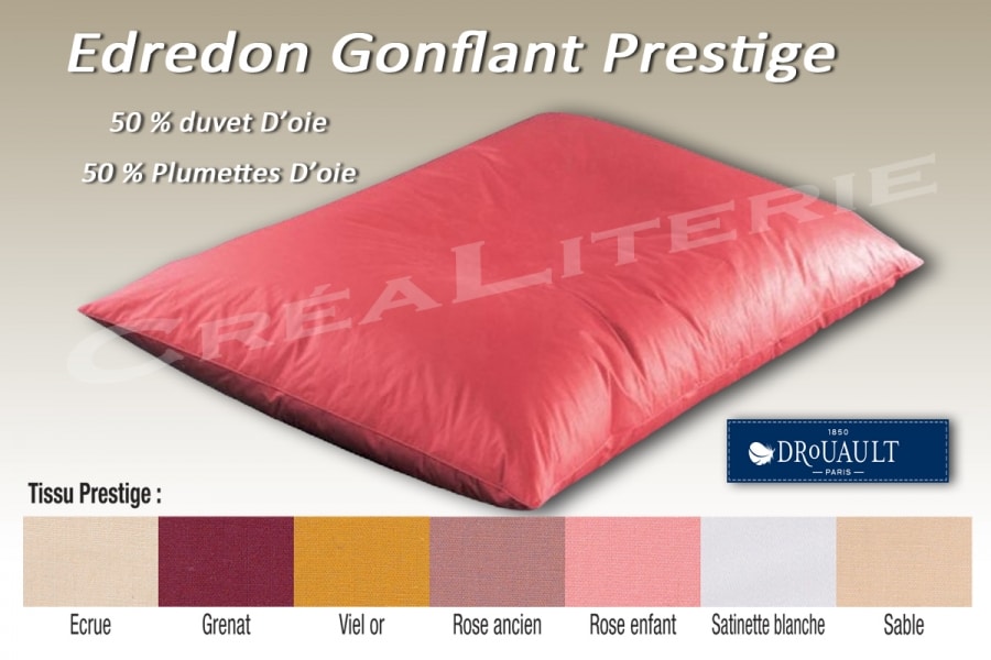 Edredon gonflant Prestige Drouault 50 % duvet Oie et 50