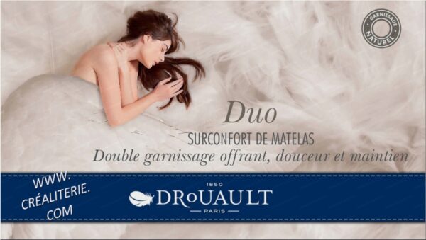 Surmatelas Drouault DUO naturel 1600 g/m² en duvet de canard Supérieur Fabrication Française – Image 4