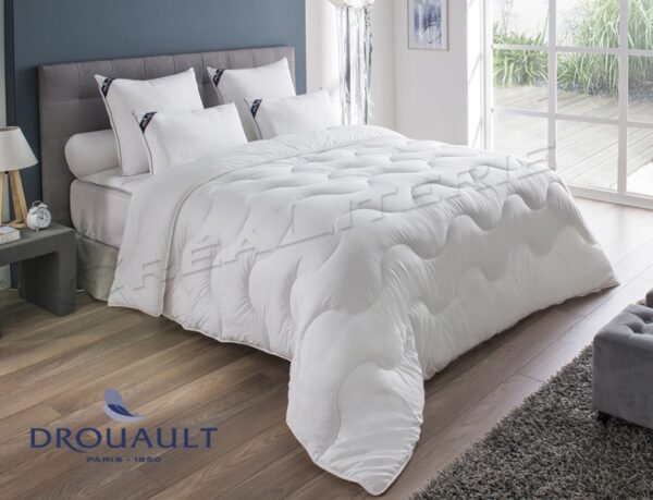 Couette Drouault Volga 400 g/m² fibre polyester creuse siliconée extra gonflante Fabriquée en France – Image 2