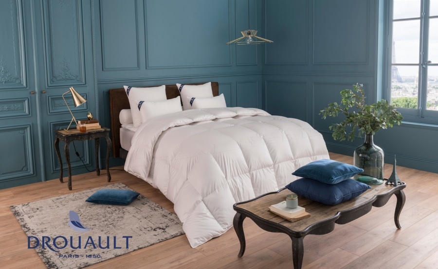 Oreiller Drouault Sublime naturel, en Duvet d'oie housse Micro Tencel  Fabrication Française - Crealiterie