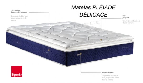 Matelas Épéda Dédicace Pléiade 34 cm ressorts ensachés multi air fabriqué en France – Image 2