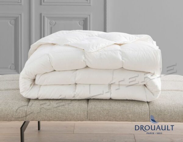 Couette Drouault Extraordinaire (ultra light 120 g/m²), en Duvet d'oie Haute Qualité housse Satin de Coton Fabriquée en France – Image 6