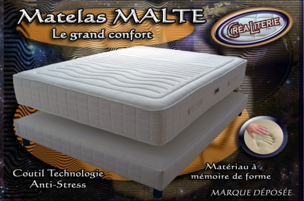 Matelas Malte (PROMO) Mousse Viscorelax à Mémoire de Forme Fabrication Française – Image 2