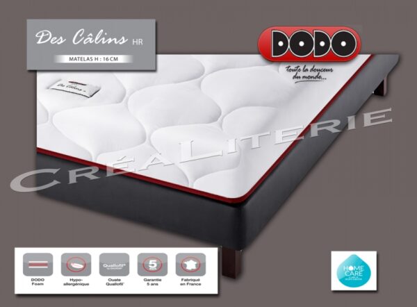 Matelas Dodo Des Câlins HR 16 cm Mousse HR 35 kg/m³ soutien ferme accueil tonique Fabrication Française – Image 2
