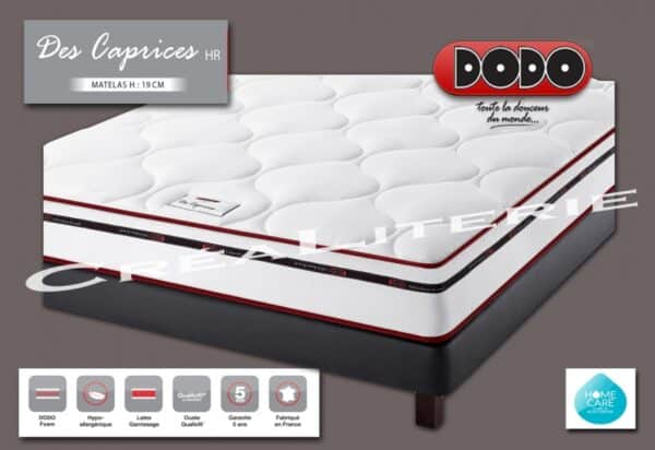 Matelas Dodo Des Caprices HR 19 cm latex + Mousse haute Résilience soutien ferme Accueil douillet Fabrication Française – Image 2