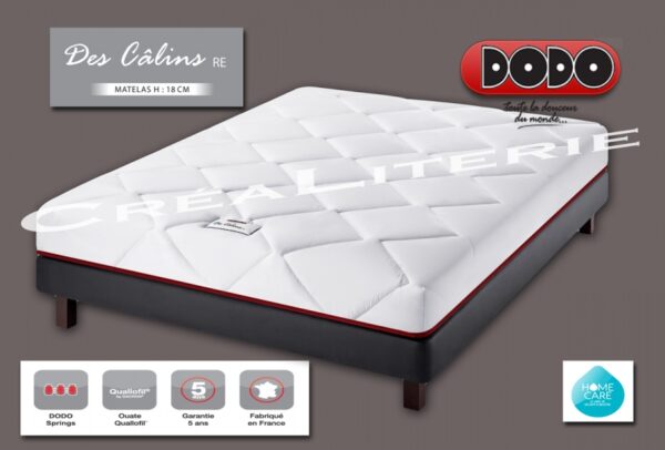 Matelas Dodo Des Câlins RE 18 cm ressorts ensachés accueil douillet soutien ferme Fabrication Française