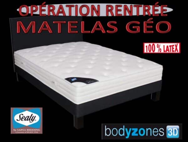 Matelas Géo de sealy latex Bodyzones 3 D