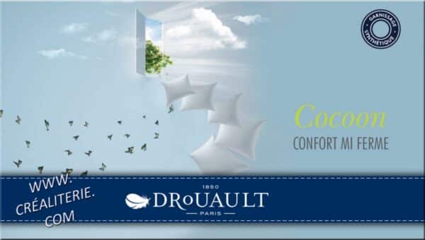 Oreiller DROUAULT Cocoon, fibre creuse siliconée CLIMARELLE thermorégulé Fabrication Française – Image 2
