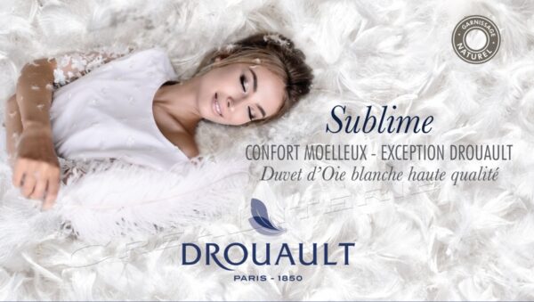 Oreiller Drouault Sublime  naturel, en Duvet d'oie housse Micro Tencel Fabrication Française – Image 3