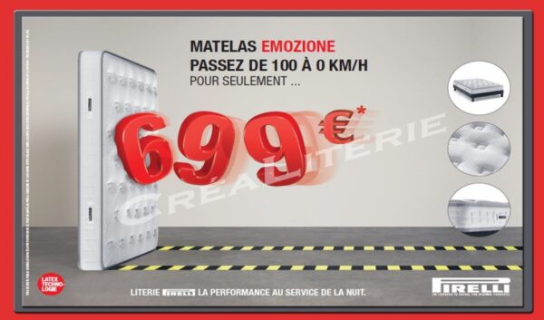 Matelas Pirelli Emozione 23 cm latex Bodyzones 360 Accueil Moelleux Soutien Ferme Fabrication Française – Image 2