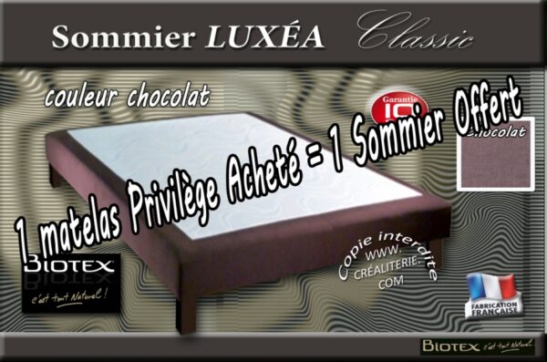 Pack ensemble Privilège de Biotex 140x190 (1 matelas Privilège acheté, 1 sommier Luxéa classic offert) jusqu'au 31/01/2017 – Image 4