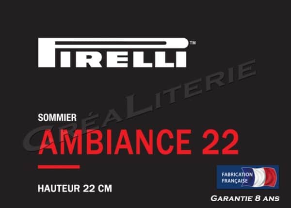 Sommier Pirelli Ambiance 22 (lattes passives en bois massif) Fabrication Française – Image 2