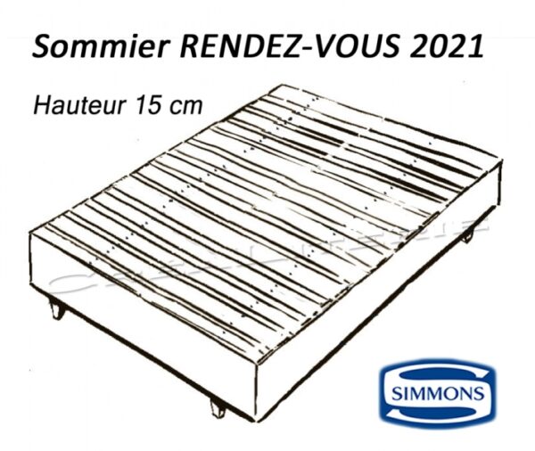 Ensemble matelas + sommier Simmons Rendez-vous 2021 (série limitée) 820 ressorts ensachés Sensoft Évolution® Fabriqué en France – Image 6
