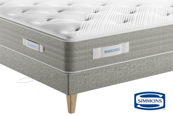 Sommier Simmons Rendez-vous 2021 (série limitée) 15 cm lattes soutien ferme Fabriqué en France – Image 4