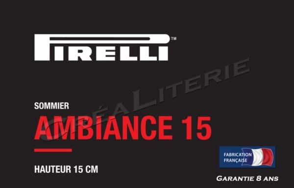 Sommier Pirelli Ambiance 15 (lattes passives en bois massif) Fabrication Française – Image 2