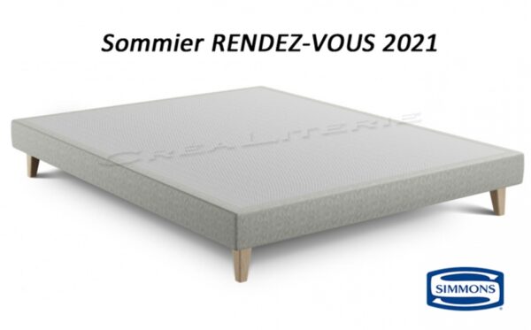 Ensemble matelas + sommier Simmons Rendez-vous 2021 (série limitée) 820 ressorts ensachés Sensoft Évolution® Fabriqué en France – Image 3