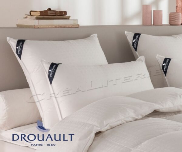 Traversin Spitzberg naturel de Drouault duvet d oie extra blanc, traité anti-acariens Proneem® Fabrication Française – Image 5