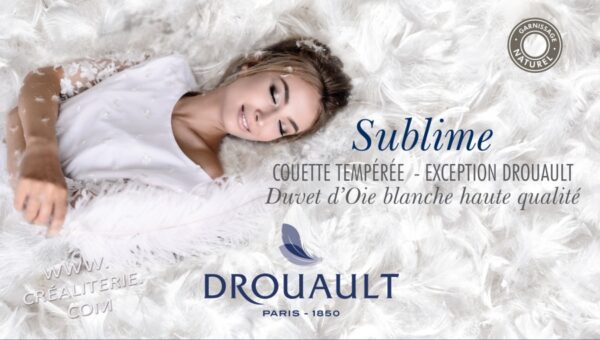 Couette Drouault Sublime 200 g/m² naturel, en Duvet d'oie Haute Qualité housse Micro Tencel Fabrication Française – Image 3